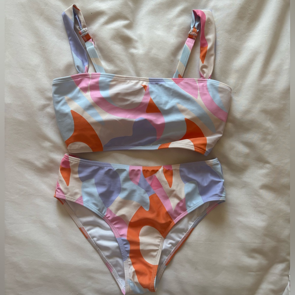 SHEIN Colorful Geometric Bikini